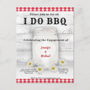 I Do   BBQ   Engagement Invitation Postcard