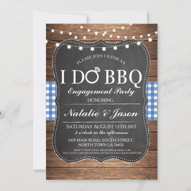 I DO BBQ Engagement Party Couples Shower Invite (Front)