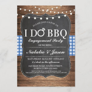 I DO BBQ Engagement Party Couples Shower Invite