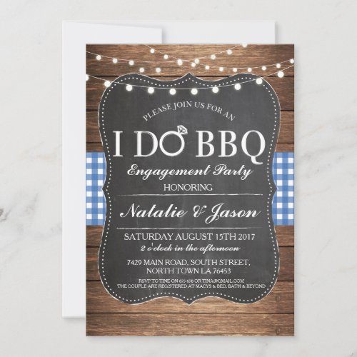 I DO BBQ Engagement Party Couples Shower Invite