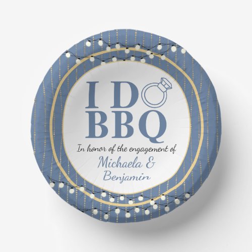 I Do BBQ Engagement Party Couples Shower Paper Bowls