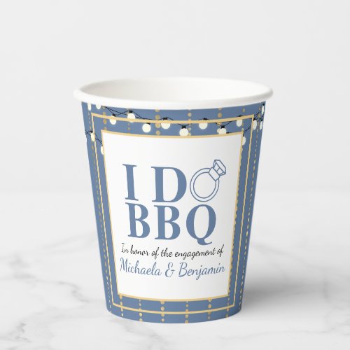 I Do BBQ Engagement Party Couples Shower Paper Cups