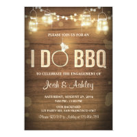 I Do BBQ Engagement Party Couples shower Rustic Invitation