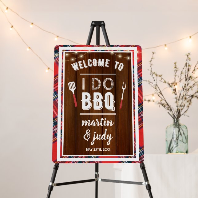 I Do BBQ | Engagement Party Decorations Foam Board (In Situ (Stand))