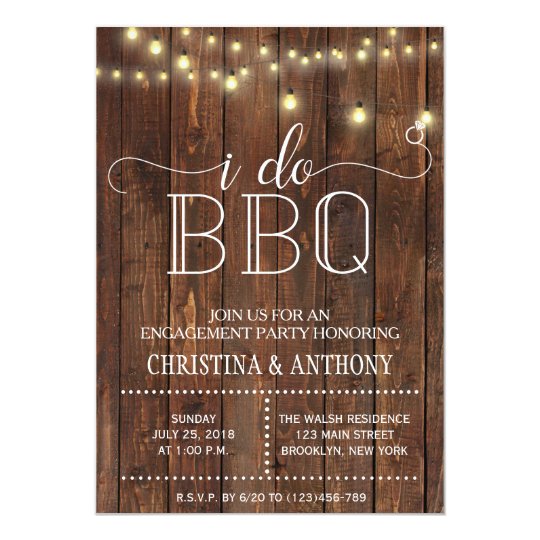 I Do BBQ Engagement Party Invitation | Zazzle.com