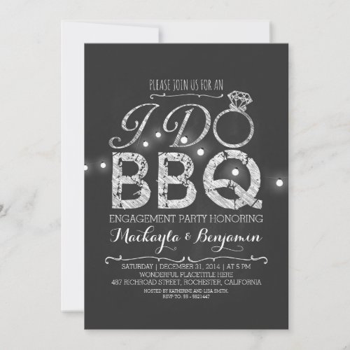 I do BBQ engagement party invitation