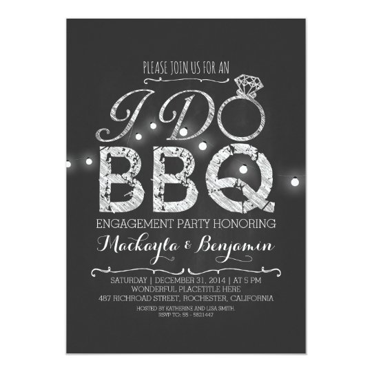 I do BBQ engagement party invitation | Zazzle.com