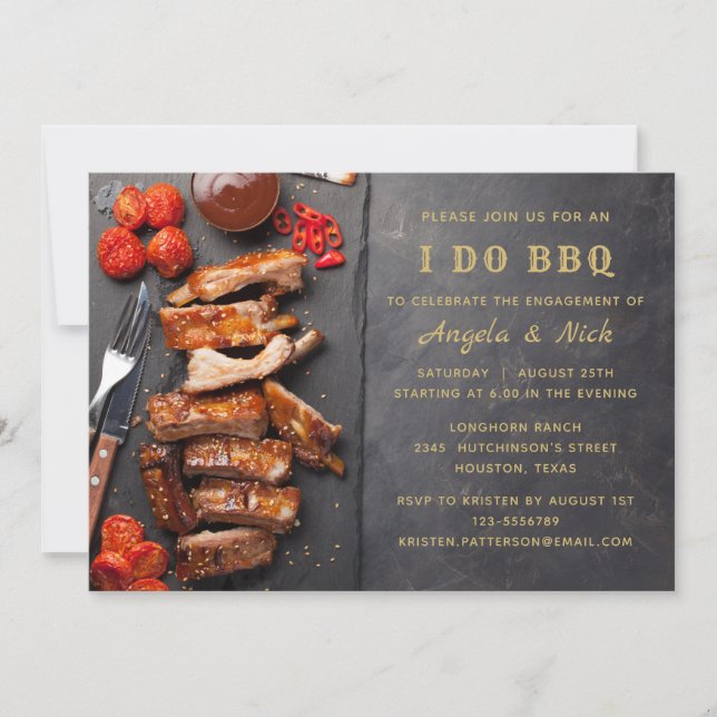 I Do BBQ | Engagement Party Invitation (Front)