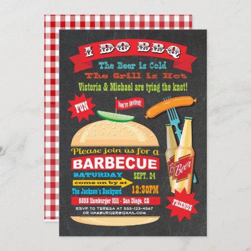 I Do BBQ Engagement Party Invitation