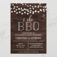 I Do BBQ Engagement Party Invitation