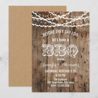 I DO BBQ Engagement Party Invitation
