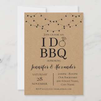 I Do BBQ Engagement Party Invitation