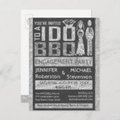 I Do | BBQ | Engagement Party Invitation Postcard (Front/Back)