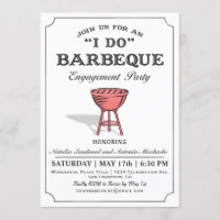 I DO BBQ Engagement Party Invitations