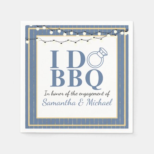 I Do BBQ  Engagement Party Wedding Shower Napkins