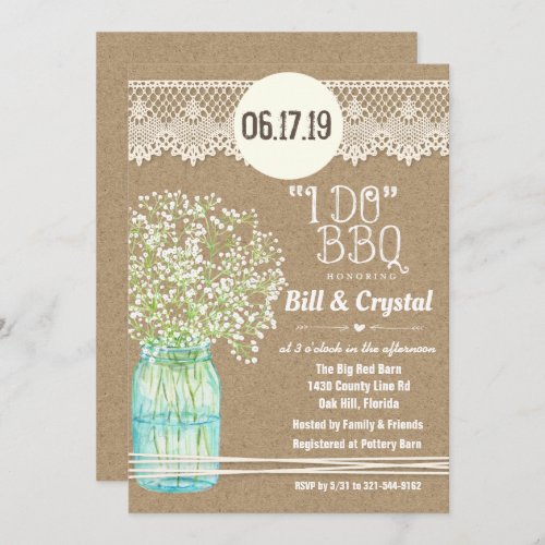 I DO BBQ Engagement Shower Invitation