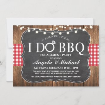 I Do Bbq Engagment Couples Shower Party Invite by WOWWOWMEOW at Zazzle