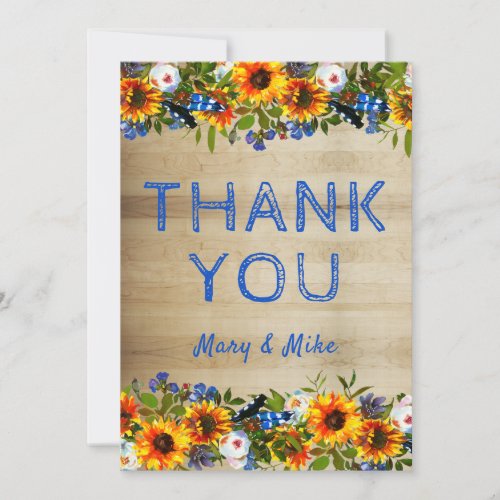 I DO BBQ Floral Wood Rustic Engagement Thank You