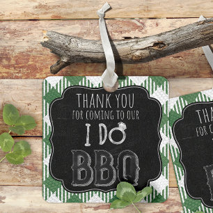 I Do BBQ Green Bridal & Wedding Shower Favor Tags