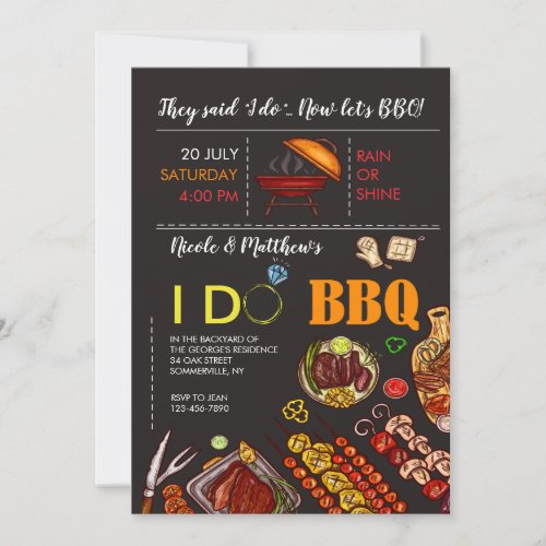 I do BBQ Invitation