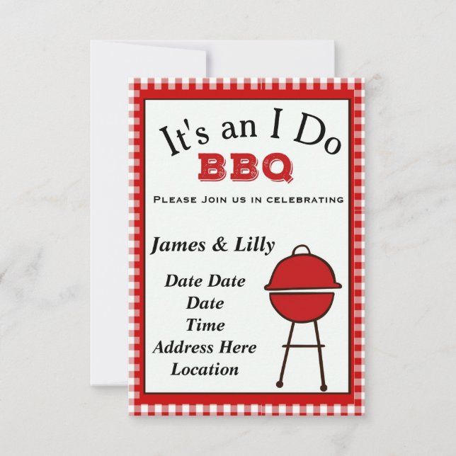 I do BBQ Invitation (Front)