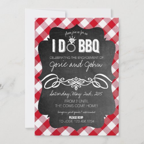 I Do BBQ Invitation 5" X 7" Invitation Card