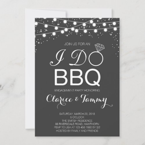 I Do BBQ Invitation / BBQ Engagement Party 13 Cm X 18 Cm Invitation Card
