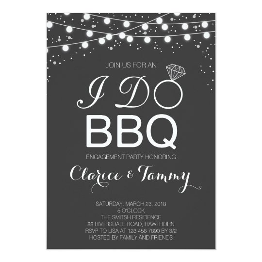 I Do Bbq Invitation Bbq Engagement Party Zazzle