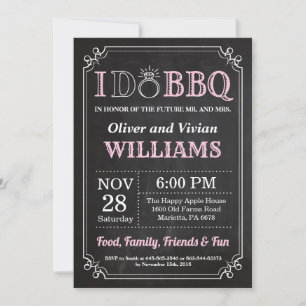 I DO BBQ Invitation Chalkboard Wedding Engagment