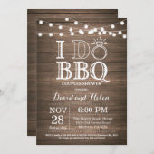 I DO BBQ Invitation Rustic Wedding Engagment (Front/Back)