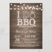 I DO BBQ Invitation Rustic Wedding Engagment