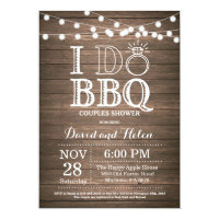 I DO BBQ Invitation Rustic Wedding Engagment