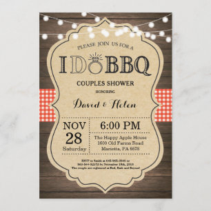 I DO BBQ Invitation Rustic Wedding Engagment