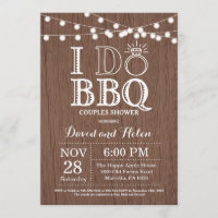 I DO BBQ Invitation Rustic Wedding Engagment