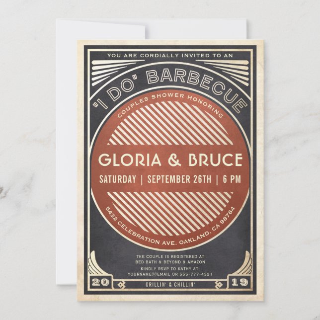 I Do BBQ Invitations | Couples Shower (Front)