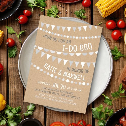 I Do BBQ Kraft Couples Bridal Shower Invitation