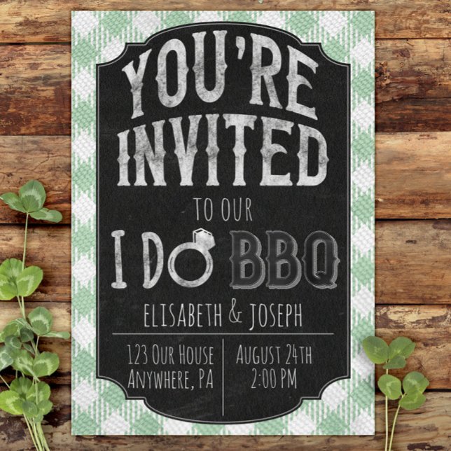 I Do BBQ Mint Bridal & Wedding Shower Invitation (Creator Uploaded)