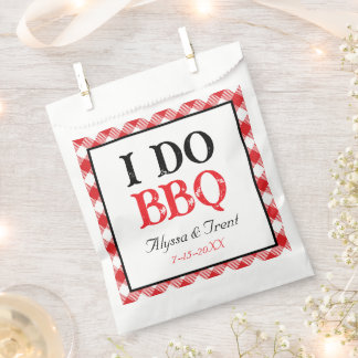 I DO BBQ Modern Wedding Favor Bag