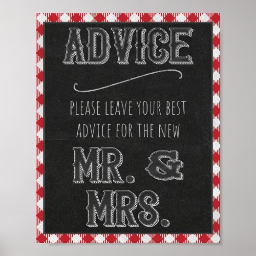 I Do BBQ Party Advice  Wishes for Mr  Mrs Sign