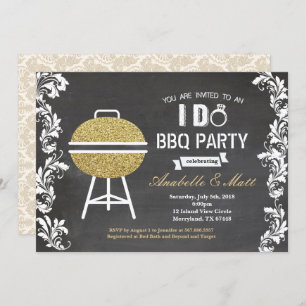 I Do BBQ party engagement couple shower invitation