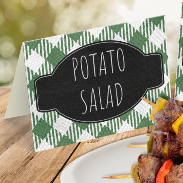 I Do BBQ Party Folded / Tented Food Label or Place Card (Creator Uploaded)