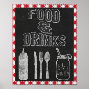 I Do BBQ Party Food Bar Food & Drinks Sign