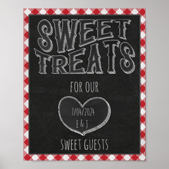I Do BBQ Party Sweet Treats Engagement Party Sign (Front)