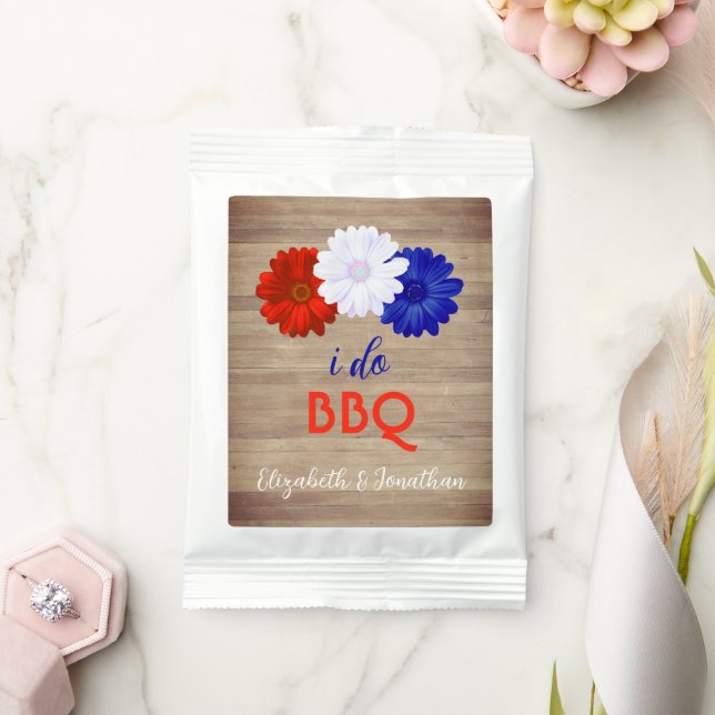 I Do BBQ Patriotic Floral Lemonade Drink Mix (Wedding)