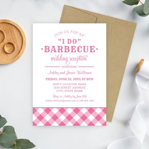 Wedding Reception Invitation | "I Do" BBQ
