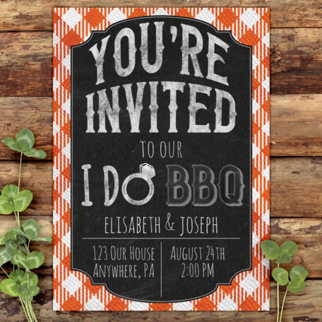 I Do BBQ Pumpkin Bridal, Wedding Shower Invitation (Creator Uploaded)