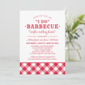 I Do BBQ Red Gingham Wedding Couples Shower Invitation (Standing Front)