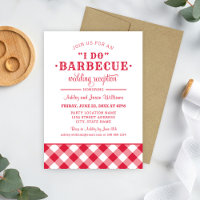 I Do BBQ Red Gingham Wedding Reception