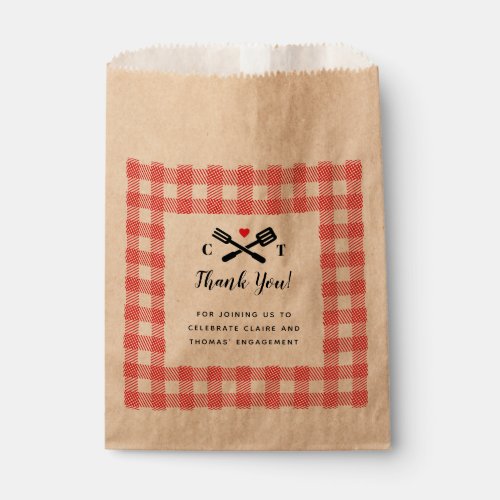 I Do BBQ Red Picnic Favor Favor Bag