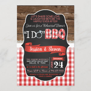 I Do BBQ Rehearsal Dinner Invitation